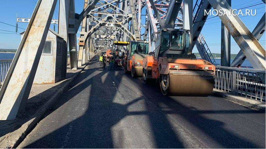 В Ульяновске завершён ремонт дорожного полотна на Императорском мосту 