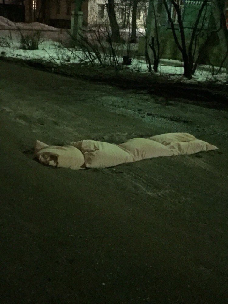 В Ульяновске ямы на дорогах заделали… подушками (фото) - фото 1