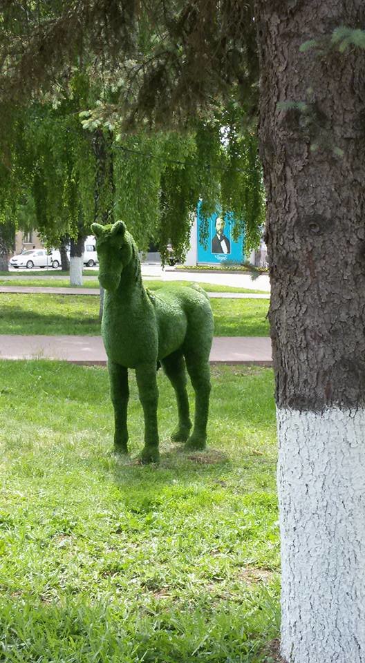 В центре Ульяновска появился зеленый конь, фото-1